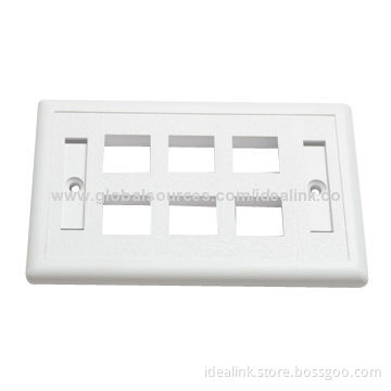 Faceplate with 1/2/3/4/6 Ports, Fits for RJ45 Connector Network Cable, US Style, Rectangle